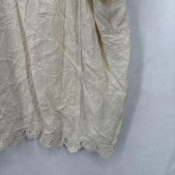 Democracy Shirt Womens 3X Beige Embroidered Boho Peasant Tunic Top Rayon Y2K - Picture 3 of 14